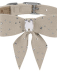 Silver Stardust Tail Bow Collar