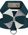 Game Day Glam Emerald Pinwheel Bow Tinkie Harness