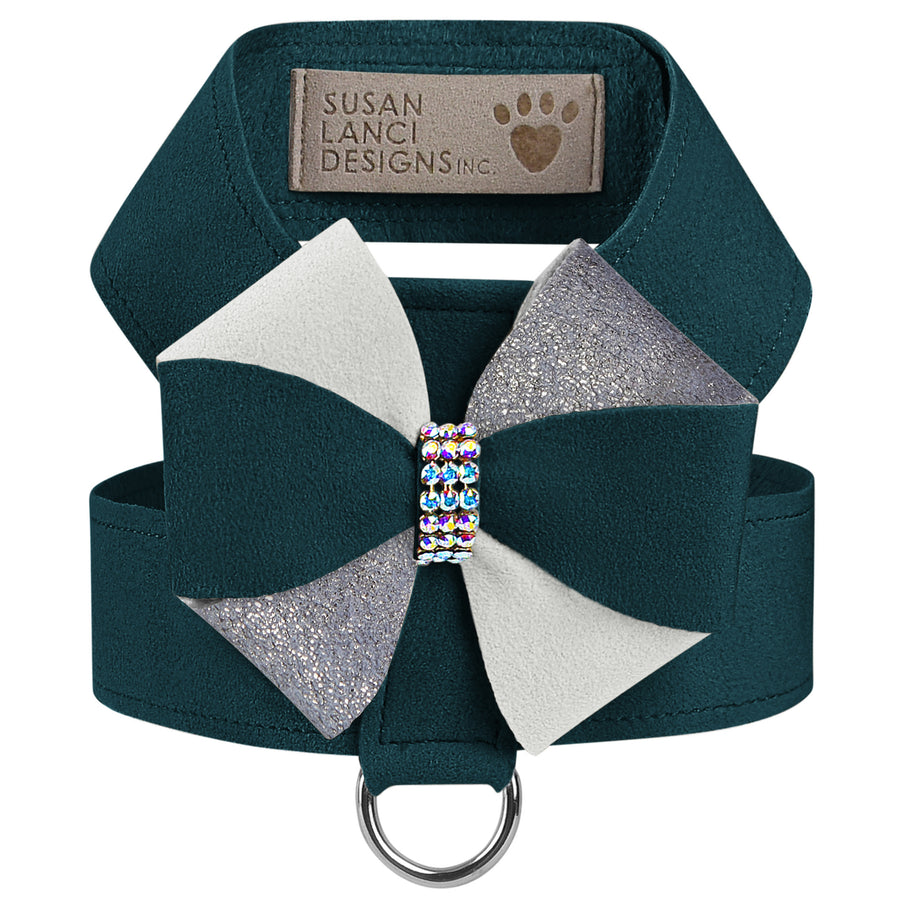 Game Day Glam Emerald Pinwheel Bow Tinkie Harness