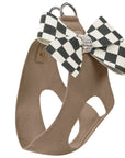 Windsor Check Nouveau Bow Step In Harness- Classic Neutrals