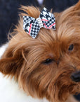 Glen Houndstooth Nouveau Bow Hair Bow