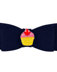 Embroidered Cupcake Hair Bow