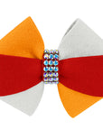 Game Day Glam Red Pepper Pinwheel Bow Hair Bow