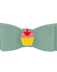 Embroidered Cupcake Hair Bow