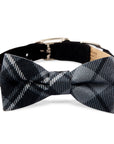 Scotty Charcoal Plaid Bow Tie Collar