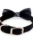 Scotty Charcoal Plaid Bow Tie Collar