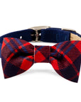 Scotty Chestnut Plaid Bow Tie Collar