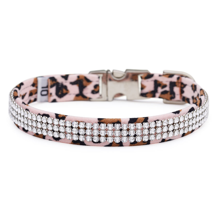 Pink Cheetah 3 Row Giltmore Perfect Fit Collar