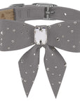Silver Stardust Tail Bow Collar