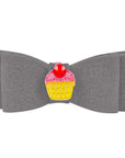 Embroidered Cupcake Hair Bow