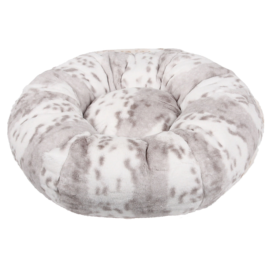 Soft Platinum Snow Leopard Bed