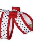 Red Big Bow Tinkie Harness with Red Trim