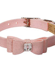 Puppy Pink Glitzerati Big Bow Collar