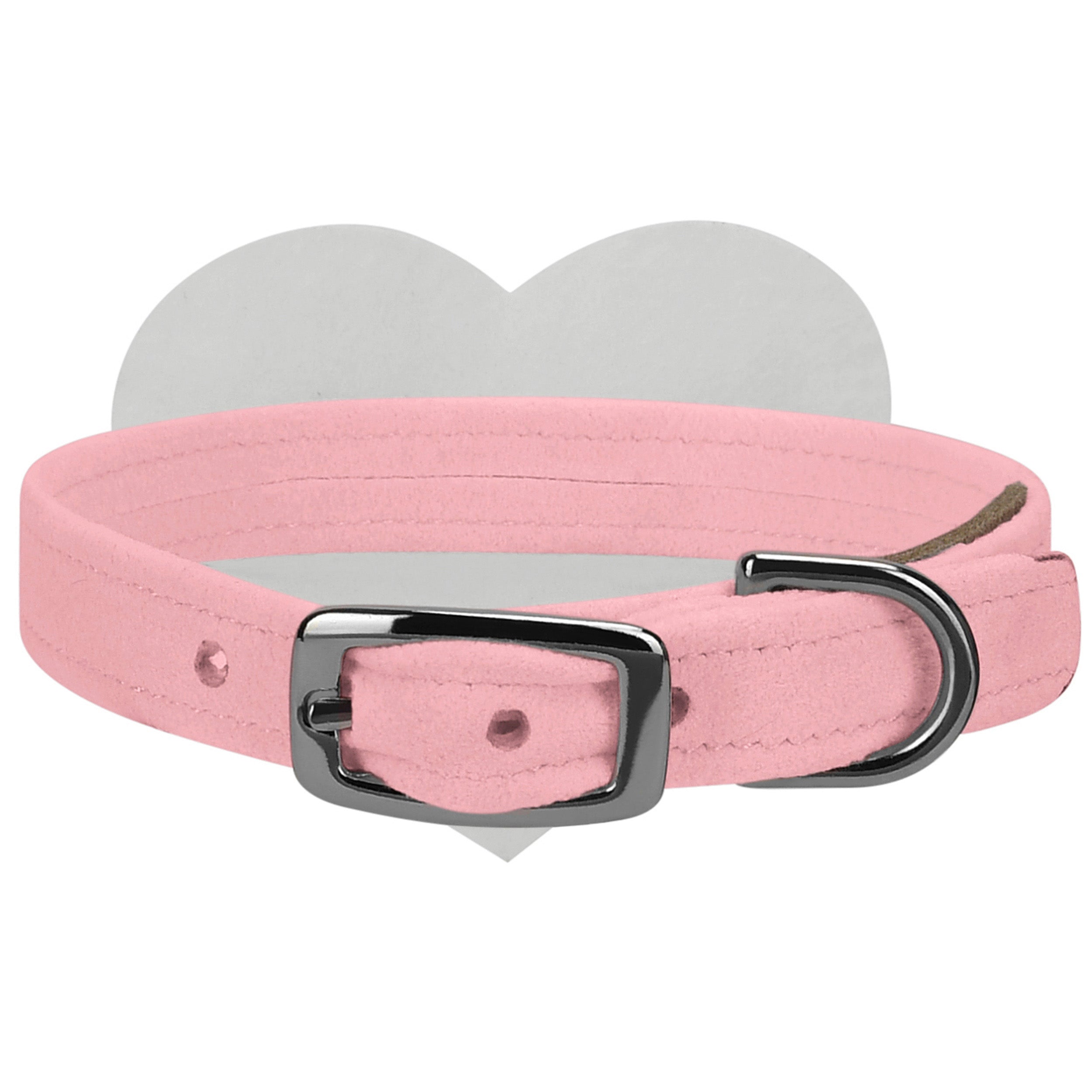 Light orders pink leather dog collar