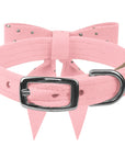 Silver Stardust Tail Bow Collar