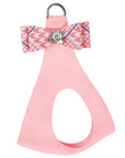 PeachesNCream Glen Houndstooth Big Bow Step In Harness