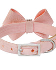 Puppy Pink Glitzerati Nouveau Bow 3 Row Giltmore Collar