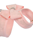 Puppy Pink Glitzerati Nouveau Bow Tinkie Harness with Puppy Pink Trim