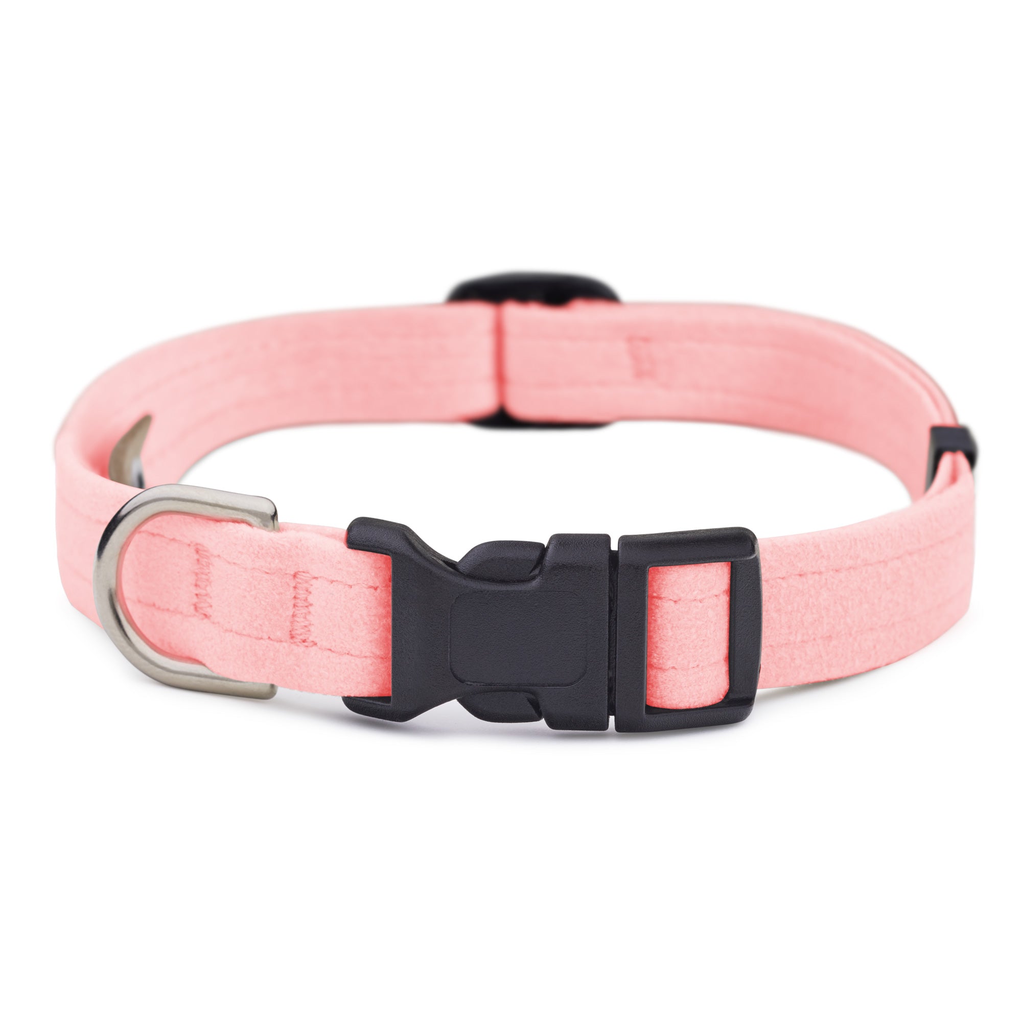 VIILOCK Soft Webbing Pink Dog Collar, Cute Puppy Collars for Small Puppies  Dogs (Bubble Pink, M)