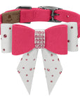 Pink is Love Double Tail Bow Collar
