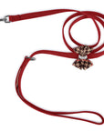 Chocolate Glen Houndstooth Nouveau Bow Leash