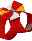 Game Day Glam Red Pepper Pinwheel Bow Tinkie Harness