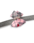 Scotty Puppy Pink Plaid Nouveau Bow Leash