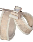 Champagne Glitzerati Really Big Bow Tinkie Harness with Doe Trim
