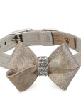Champagne Glitzerati Nouveau Bow Collar