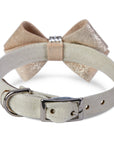 Champagne Glitzerati Nouveau Bow Collar