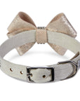 Champagne Glitzerati Nouveau Bow 3 Row Giltmore Collar