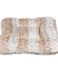 Soft Snow Leopard Square Bed