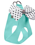 Polka Dot Nouveau Bow with Aurora Borealis Giltmore Step In Harness