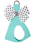 Polka Dot Nouveau Bow with Aurora Borealis Giltmore Step In Harness