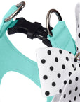 Polka Dot Nouveau Bow with Aurora Borealis Giltmore Step In Harness