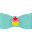 Embroidered Cupcake Hair Bow