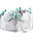 Mint & Bimini Blue Double Nouveau Bow Luxury Carrier