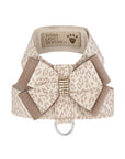 Baby Cheetah with Gold Giltmore Double Nouveau Bow Tinkie Harness