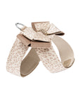 Baby Cheetah with Gold Giltmore Double Nouveau Bow Tinkie Harness