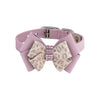 Baby Cheetah & Rosewood Double Nouveau Bow Collar