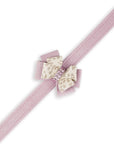 Baby Cheetah & Rosewood Double Nouveau Bow Leash