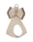 Baby Cheetah with Gold Giltmore Double Nouveau Bow Step In Harness