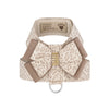 Baby Cheetah with Gold Giltmore Double Nouveau Bow Tinkie Harness
