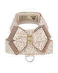 Baby Cheetah with Gold Giltmore Double Nouveau Bow Tinkie Harness