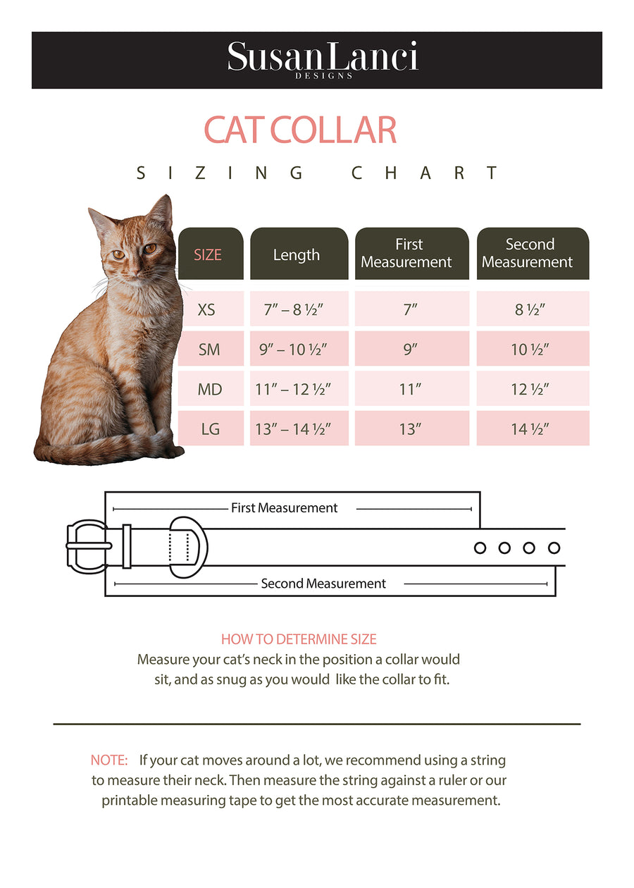 3 Row Giltmore 1/2" Breakaway Cat Collar