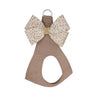 Baby Cheetah with Gold Giltmore Nouveau Bow Step In Harness