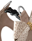 Baby Cheetah with Gold Giltmore Nouveau Bow Step In Harness