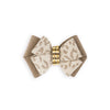 Baby Cheetah with Gold Giltmore Double Nouveau Bow Hair Bow