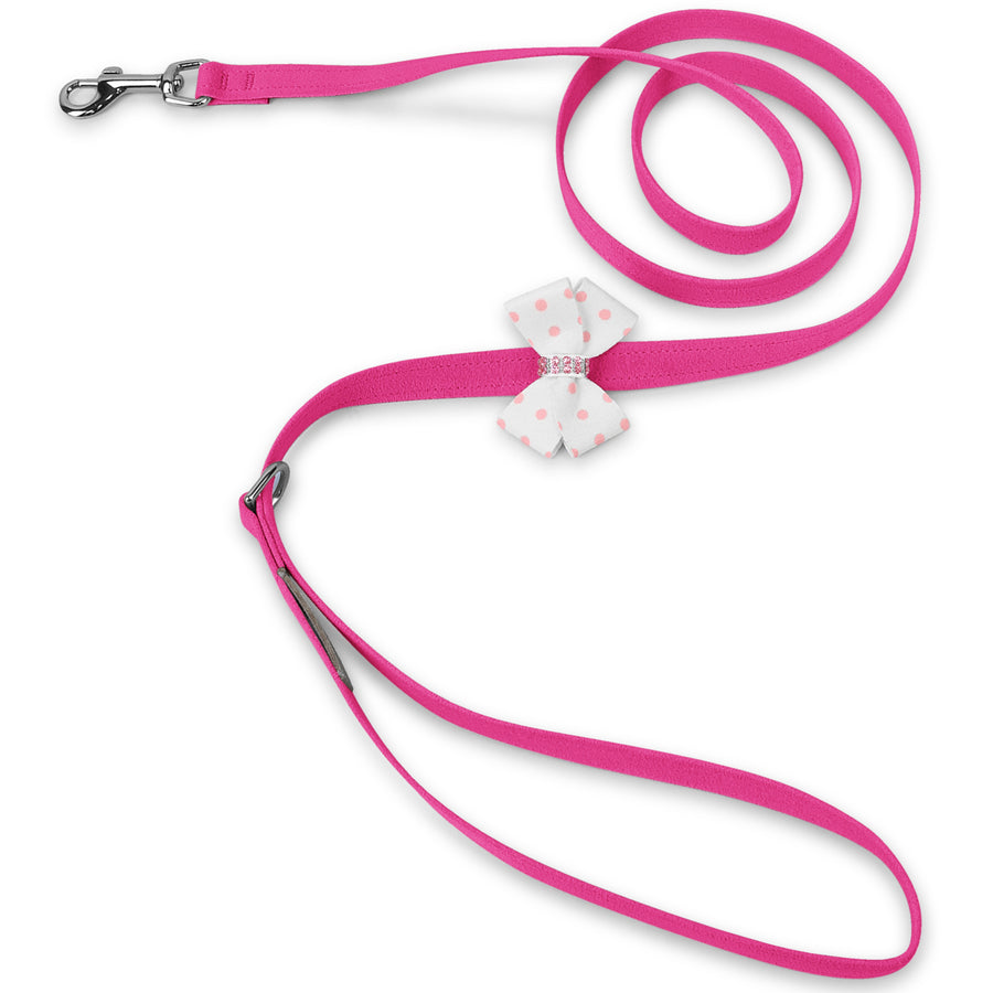 Polka Dot Nouveau Bow With Pink Giltmore Leash