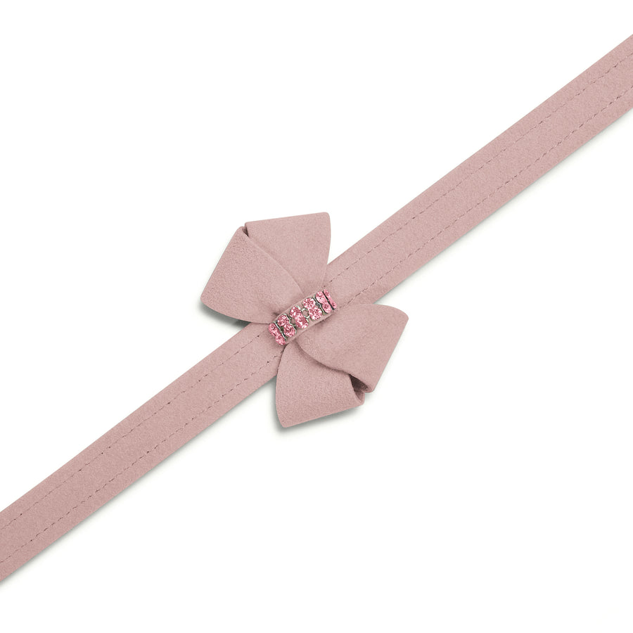 Rosewood Nouveau Bow with Pink Giltmore Leash